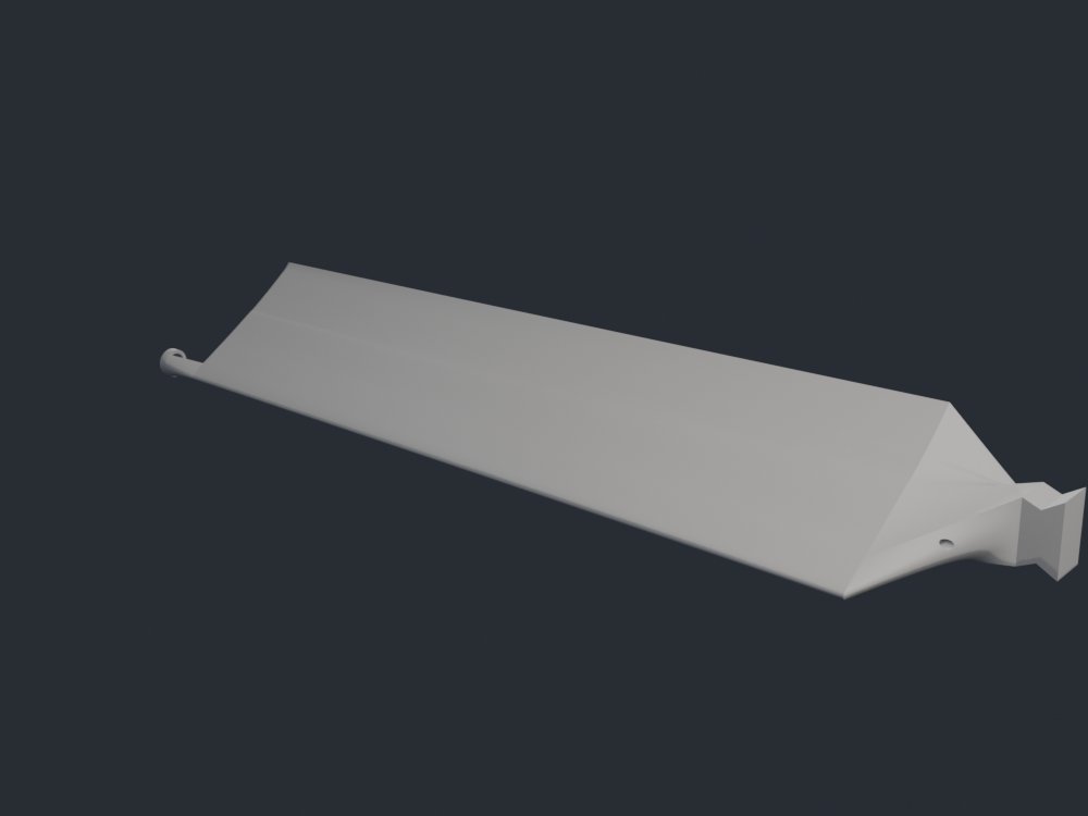 Studio render of an original wind turbine blade design
